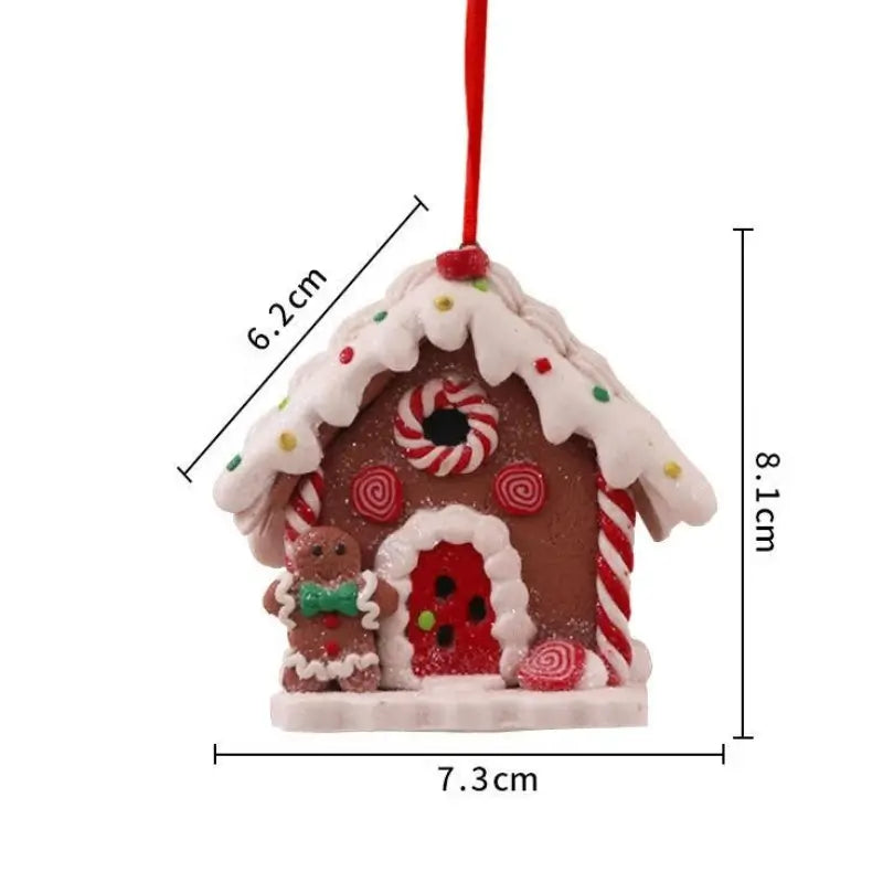Enfeite de Árvore de Natal Pingente Casinhas - Casa Farfelle