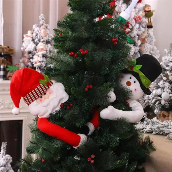 Enfeite de Natal Pelúcia Noel e Boneco de Neve para árvore Lenogue - Casa Farfelle