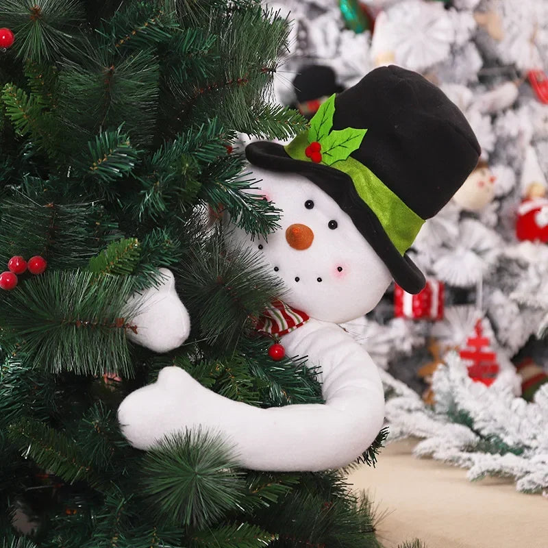 Enfeite de Natal Pelúcia Noel e Boneco de Neve para árvore Lenogue - Casa Farfelle