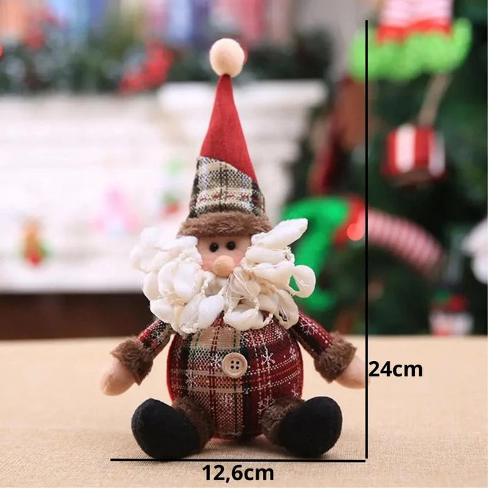 Enfeites de Natal Bonecos de Pelúcia Decorativos - Casa Farfelle
