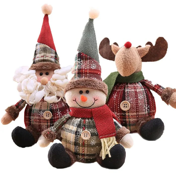 Enfeites de Natal Bonecos de Pelúcia Decorativos - Casa Farfelle