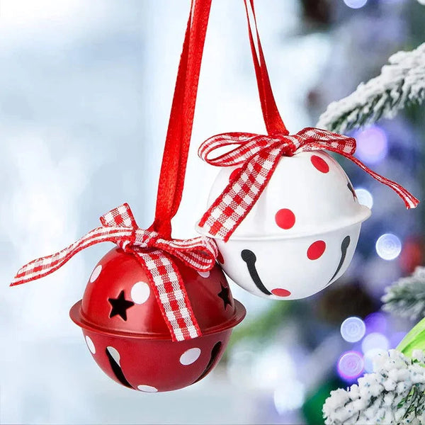 Enfeites de Natal de Metal com Sinos e Flocos de Neve Lenogue - Casa Farfelle