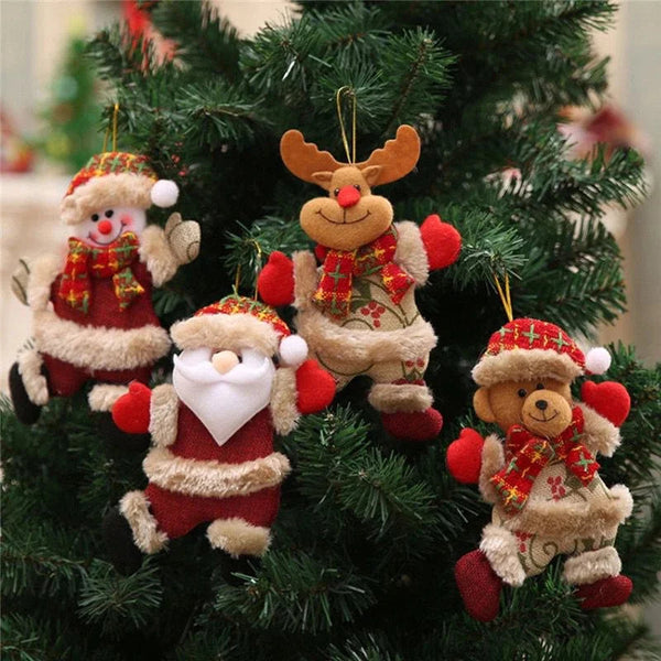 Enfeites de Natal em Pelúcia 6 peças - Casa Farfelle