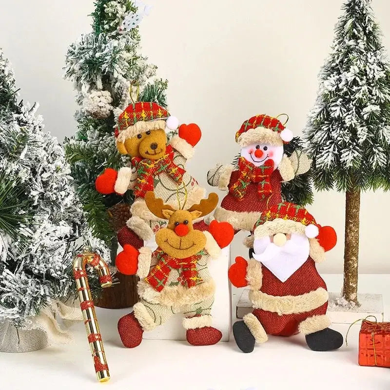Enfeites de Natal em Pelúcia 6 peças - Casa Farfelle