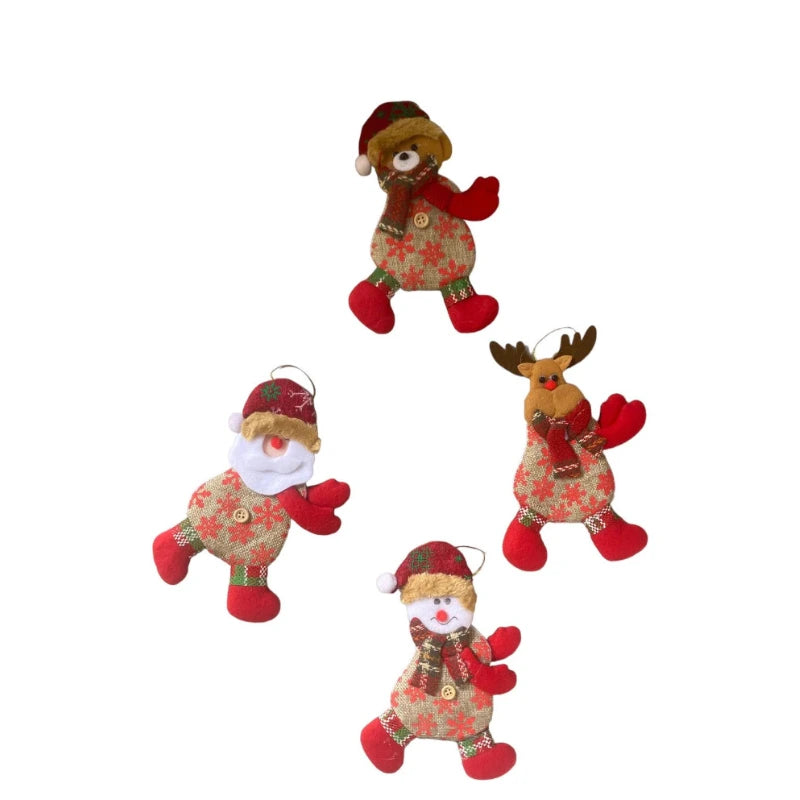 Enfeites de Natal em Pelúcia 6 peças - Casa Farfelle