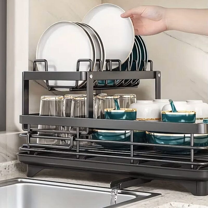 Escorredor de Louças com Suporte para Talhares - Casa Farfelle