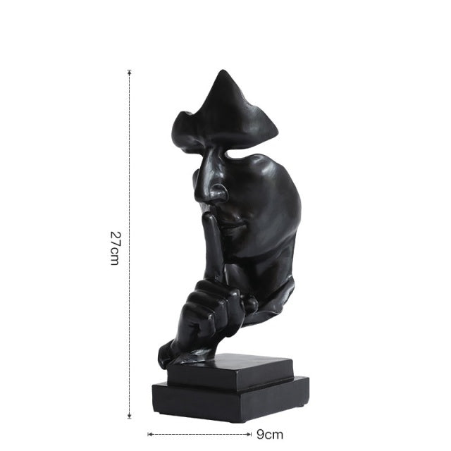 Estátua em Resina “O Silêncio é Ouro!” - Casa Farfelle