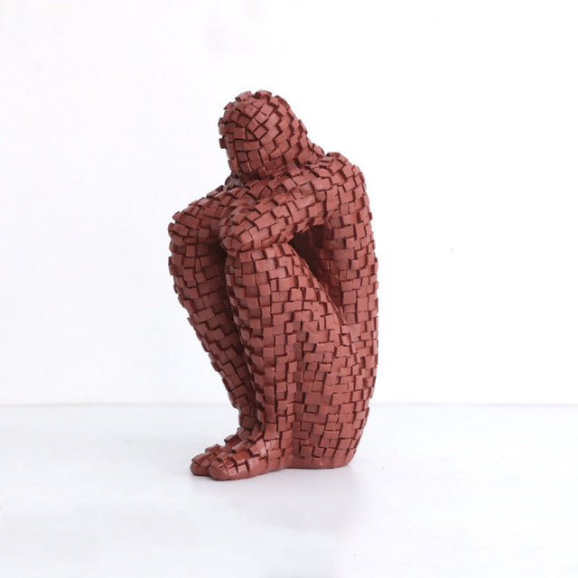 Escultura em Resina Pensador Moderno - Casa Farfelle