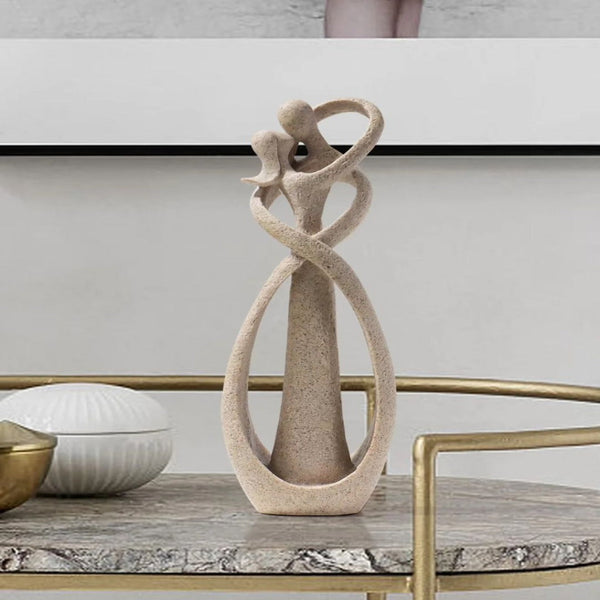 Escultura de Casal Abraçado Decoração Afetiva para Sala Quarto ou Escritório - Casa Farfelle