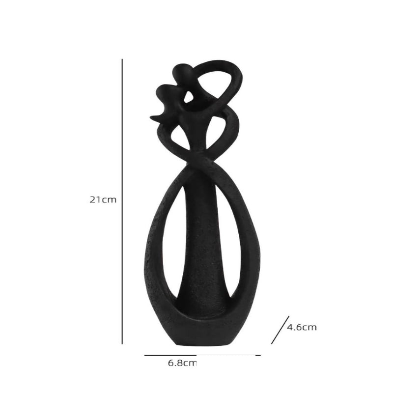 Escultura de Casal Abraçado Decoração Afetiva para Sala Quarto ou Escritório - Casa Farfelle