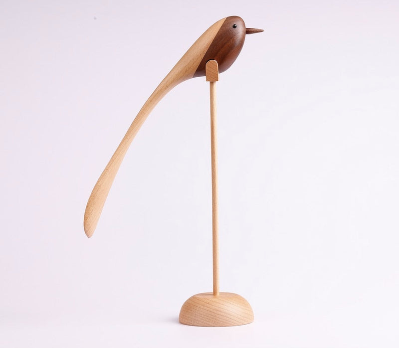 Escultura de Pássaros em Madeira Estilo Nórdico - Casa Farfelle
