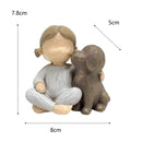 Escultura Menina e Cachorro - Casa Farfelle