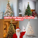 Estrela 24cm Brilhante Aramada Com Glitter Para Árvore De Natal Metalizado Produto de Natal 211 Casa Farfelle 