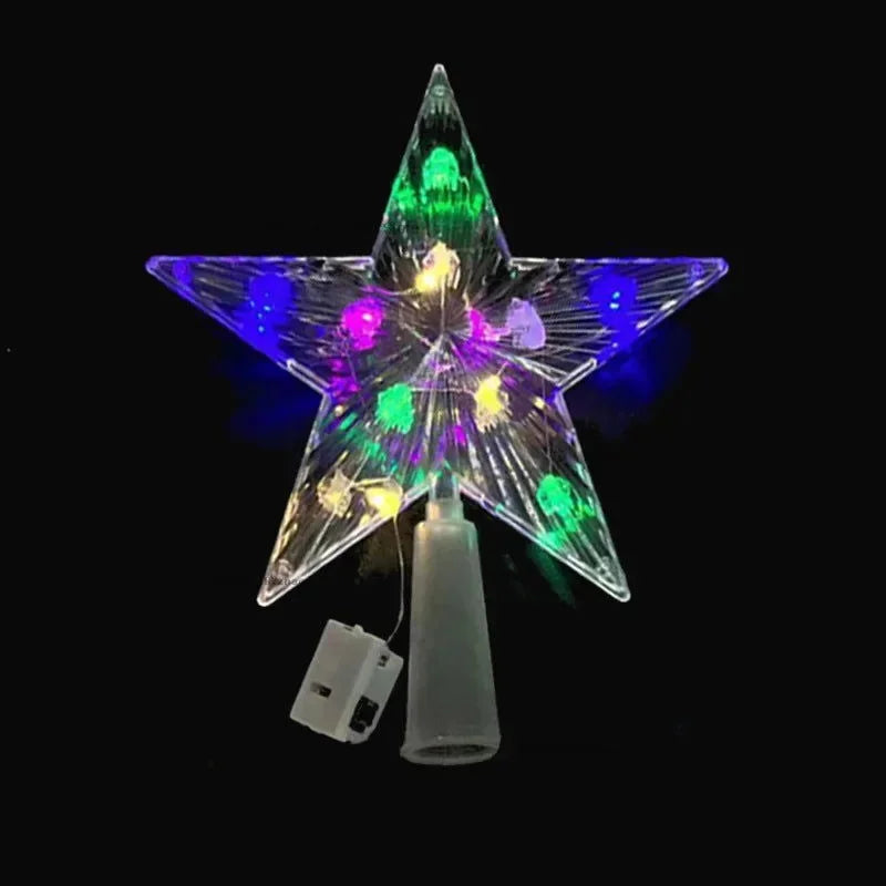Estrela Led Acrílica para Topo de árvore de Natal Iluminada Lenogue - Casa Farfelle