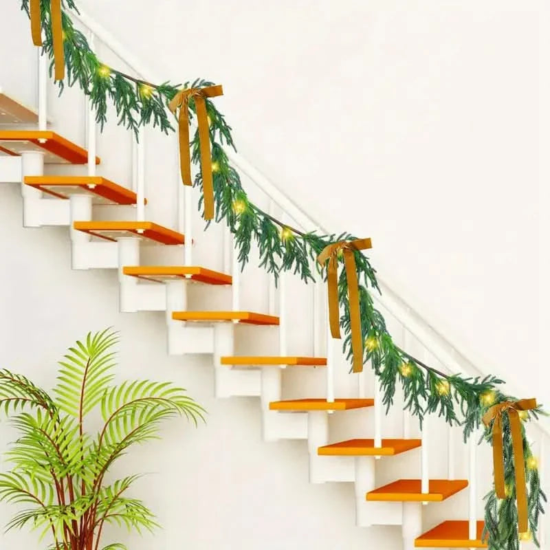 Festão de Natal Realista com Led - Casa Farfelle