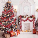 Festão Natalino Fake Vemelho com Cristais - Casa Farfelle