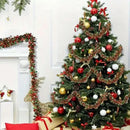 Festão Natalino Fake Verde com Vermelho - Casa Farfelle