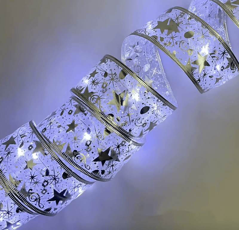 Fita de Natal Aramada com LED Dourada - Casa Farfelle