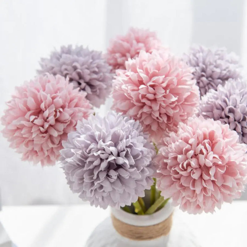 Flor de Seda Crisântemo para Decoração 5 Peças - Casa Farfelle