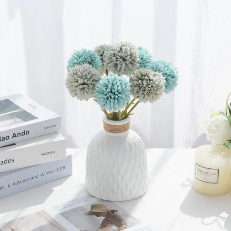 Flor de Seda Crisântemo para Decoração 5 Peças - Casa Farfelle