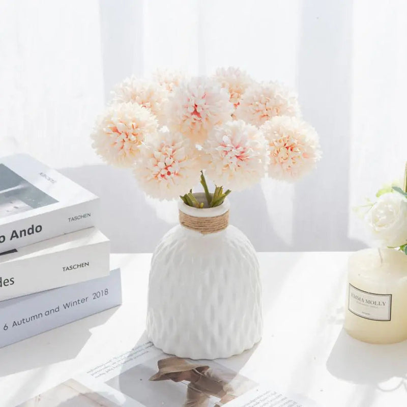 Flor de Seda Crisântemo para Decoração 5 Peças - Casa Farfelle