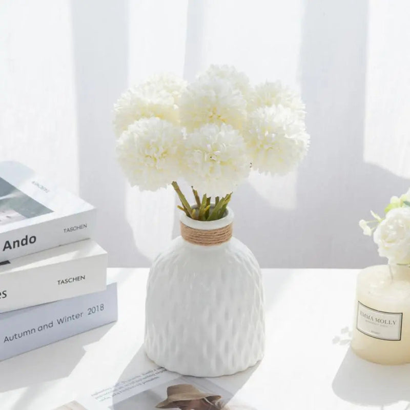 Flor de Seda Crisântemo para Decoração 5 Peças - Casa Farfelle