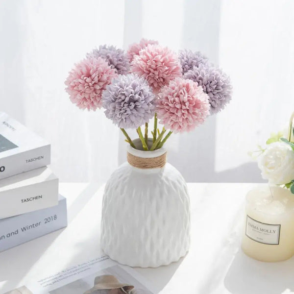 Flor de Seda Crisântemo para Decoração 5 Peças - Casa Farfelle