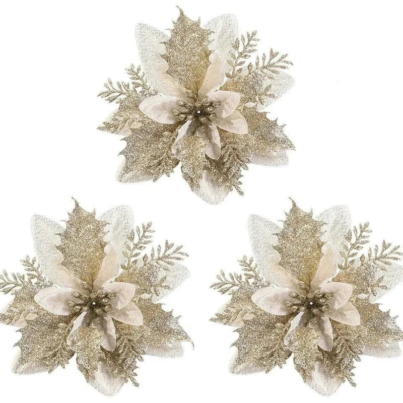 Flores de Natal Arranjos Natalinos - Kit com 5 - Casa Farfelle
