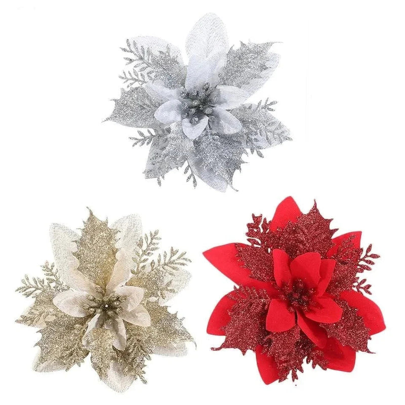Flores de Natal Arranjos Natalinos - Kit com 5 - Casa Farfelle