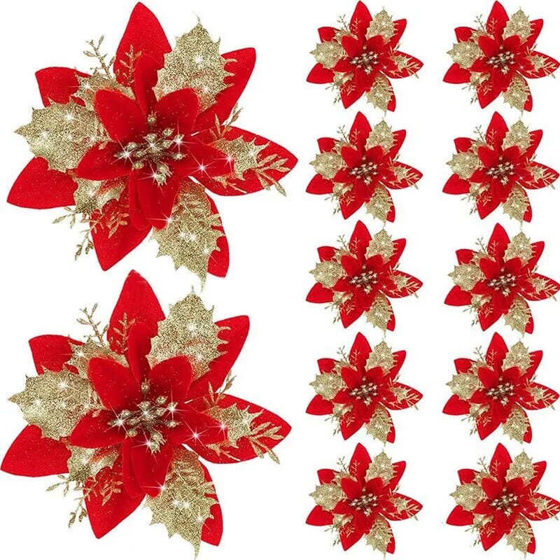 Flores de Natal Arranjos Natalinos - Kit com 5 - Casa Farfelle
