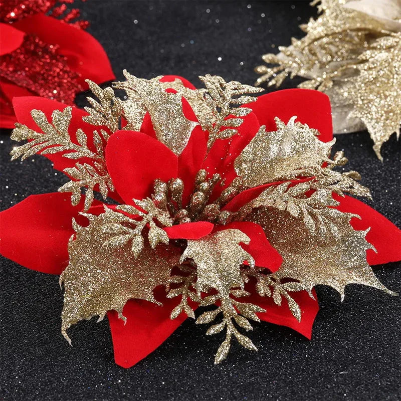 Flores de Natal Arranjos Natalinos - Kit com 5 - Casa Farfelle