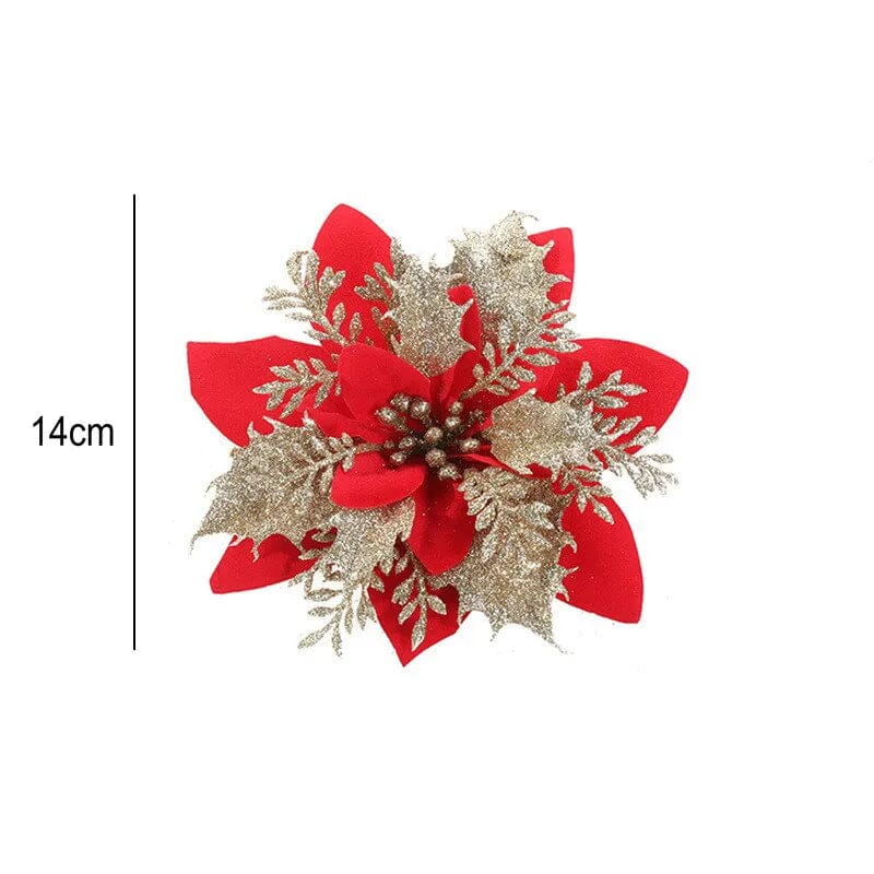 Flores de Natal Arranjos Natalinos - Kit com 5 - Casa Farfelle
