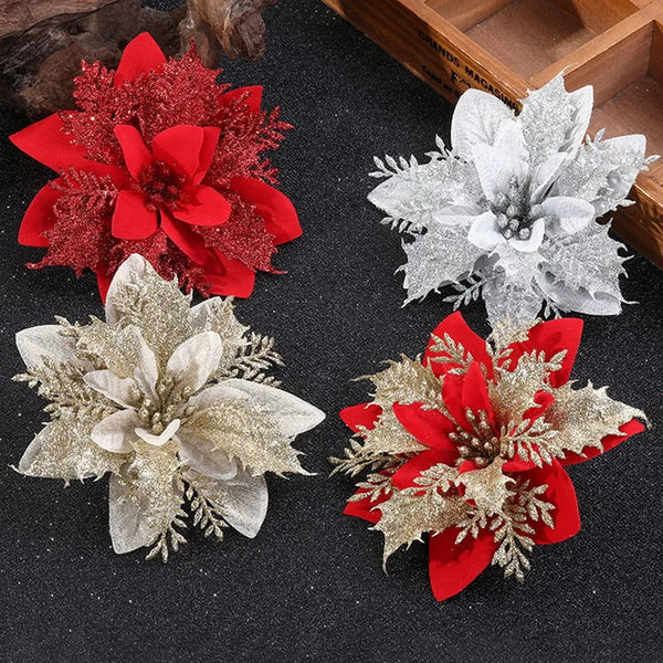 Flores de Natal Arranjos Natalinos - Kit com 5 - Casa Farfelle