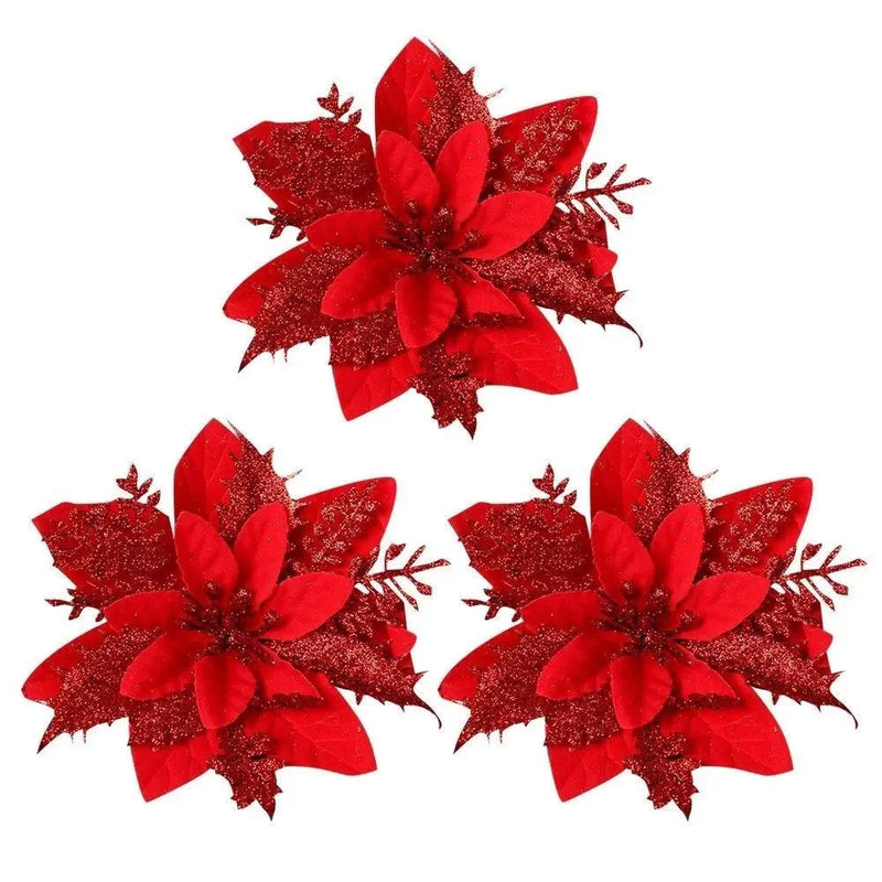 Flores de Natal Arranjos Natalinos - Kit com 5 - Casa Farfelle