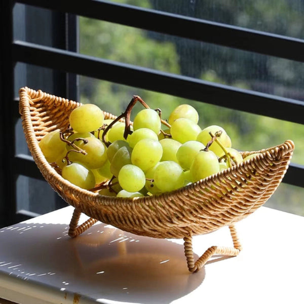 Fruteira de Mesa em Rattan - Casa Farfelle