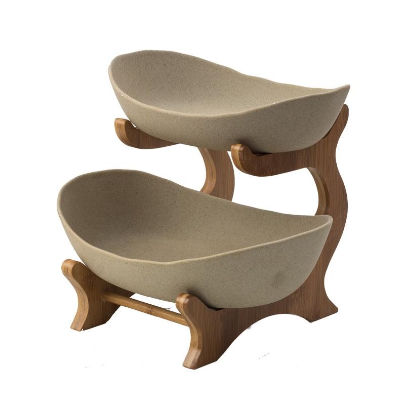 Fruteira de Mesa em Madeira - De 1 a 3 Camadas - Casa Farfelle
