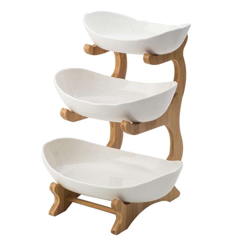 Fruteira de Mesa em Madeira - De 1 a 3 Camadas - Casa Farfelle