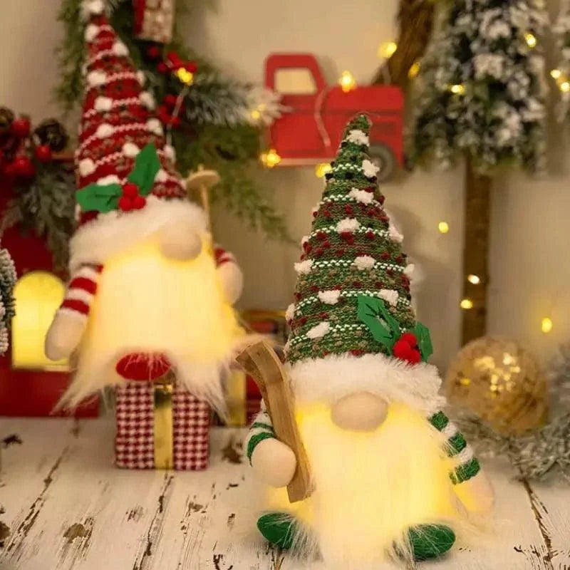 Gnomo de Natal Iluminado com Led para Decoração Lenogue - Casa Farfelle
