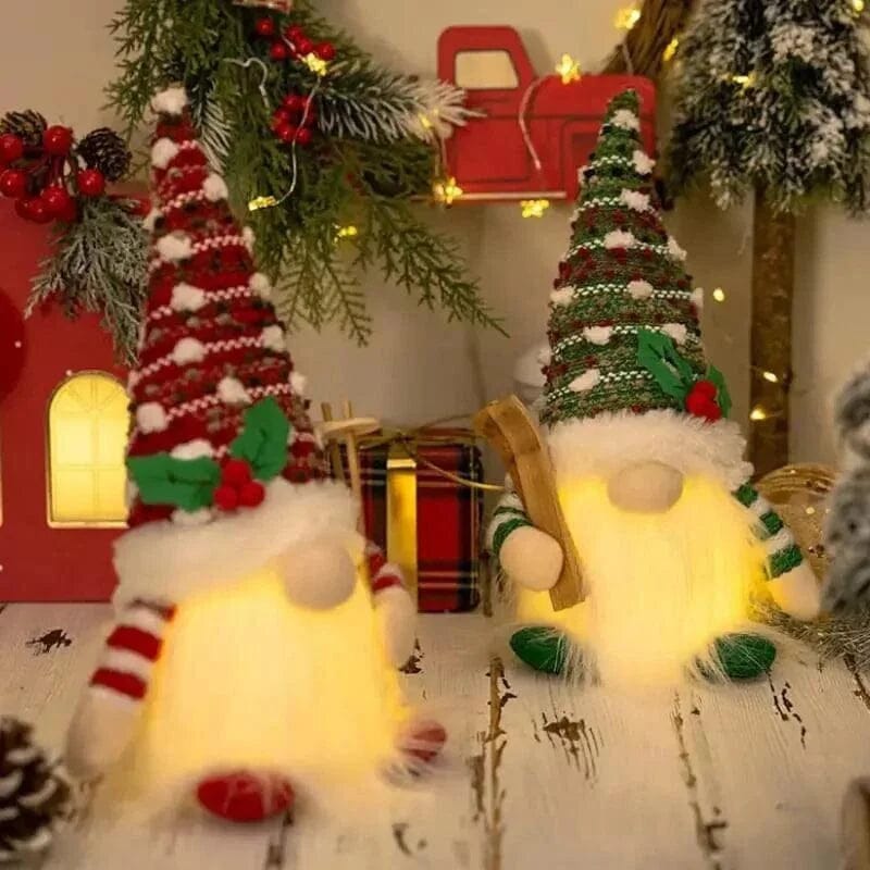 Gnomo de Natal Iluminado com Led para Decoração Lenogue - Casa Farfelle