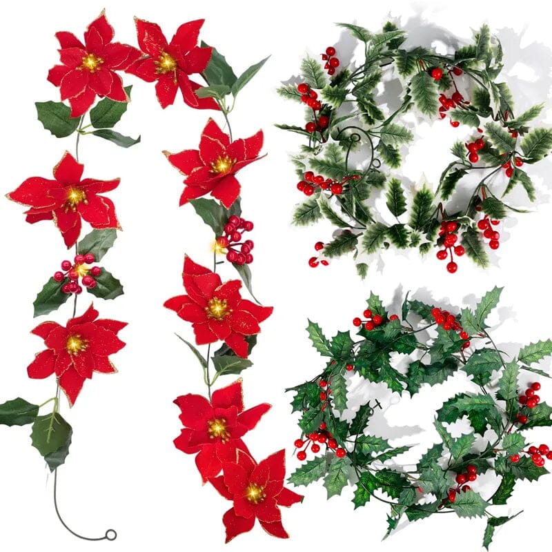Guirlanda de Natal com  Pisca Pisca LED - Casa Farfelle