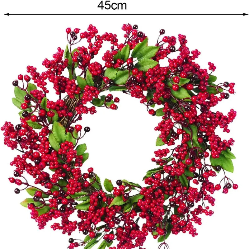 Guirlanda de Natal para Porta/Parede de Luxo Grande - Vermelha/Verde