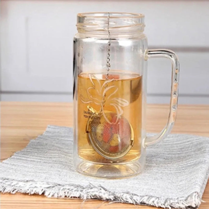 Infusor de Chá Esférico Inox com Corrente 4,5cm Casa Splendida - Casa Farfelle