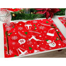 Jogo Americano de Tecido com 6 Peças Decoração de Natal - Casa Farfelle