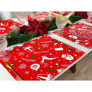 Jogo Americano de Tecido com 6 Peças Decoração de Natal - Casa Farfelle