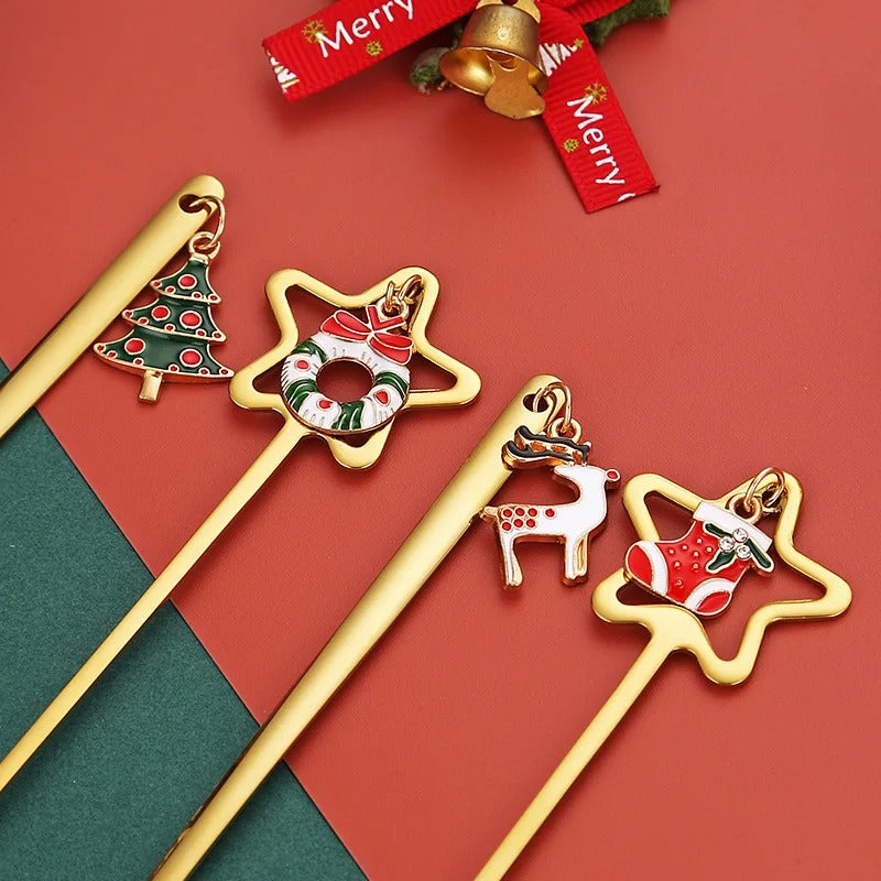 Jogo de Colheres para Sobremesa Decoração de Natal - Casa Farfelle