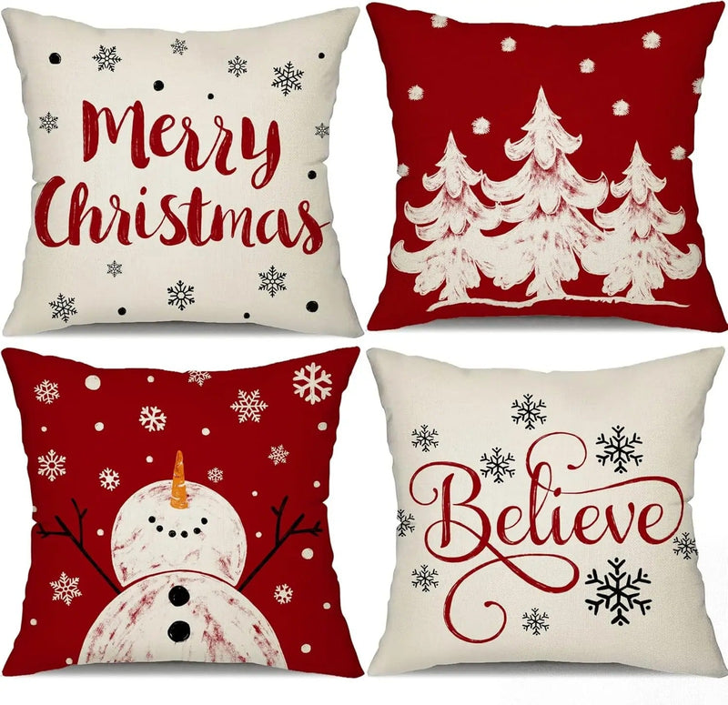 Kit 4 Capas de Almofadas Natal - Casa Farfelle