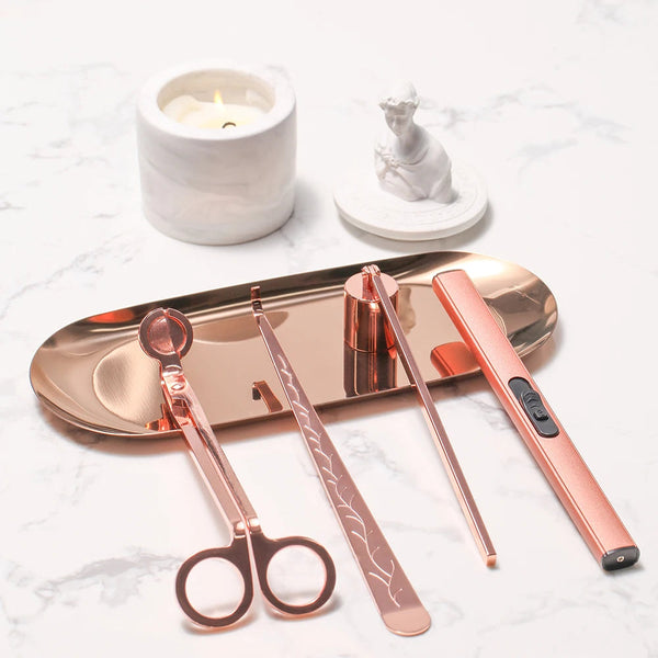 Kit Acessórios para Velas Rose Gold - Casa Farfelle
