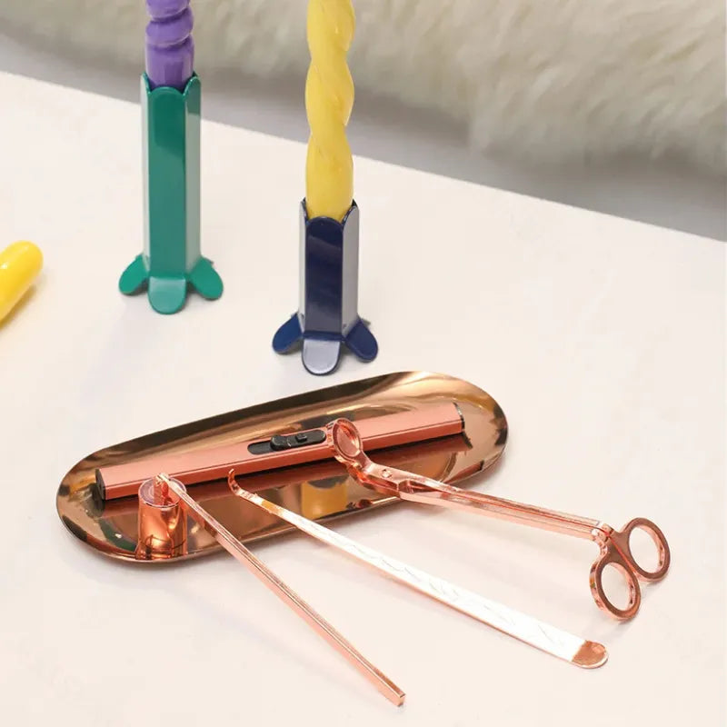 Kit Acessórios para Velas Rose Gold - Casa Farfelle