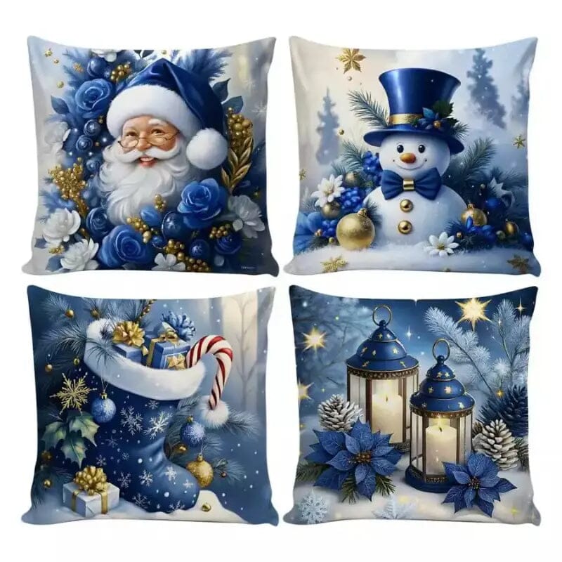 Kit Capas de Almofadas de Natal – 4 Unidades (45x45cm) - Casa Farfelle