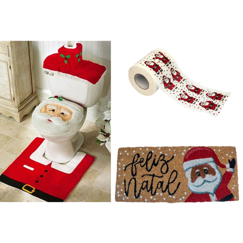 Kit de Decoração de Natal para Banheiro - Casa Farfelle